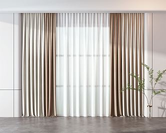 Modern Curtains 3d model