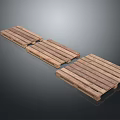 Sturdy Wooden Pallets With Natural Wood Slats And Smooth Surface Design