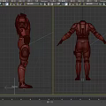 Futuristic Sci Fi Battle Suit With Full Body Armor And Two Display Views 3d model