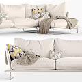 Double Sofa Multi-Person Sofa Pillow Blanket Corner Sofa Multi-Person Sofa Living Room Sofa Leisure Sofa Lazy Sofa 3d model