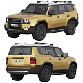 Golden Off Road SUV With Rugged Exterior Roof Rack And LED Headlights