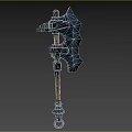 Cartoon Axe Tomahawk Game Equipment Short Handle Axe Medieval Weapon Cold Weapon Fantasy Weapon 3d model