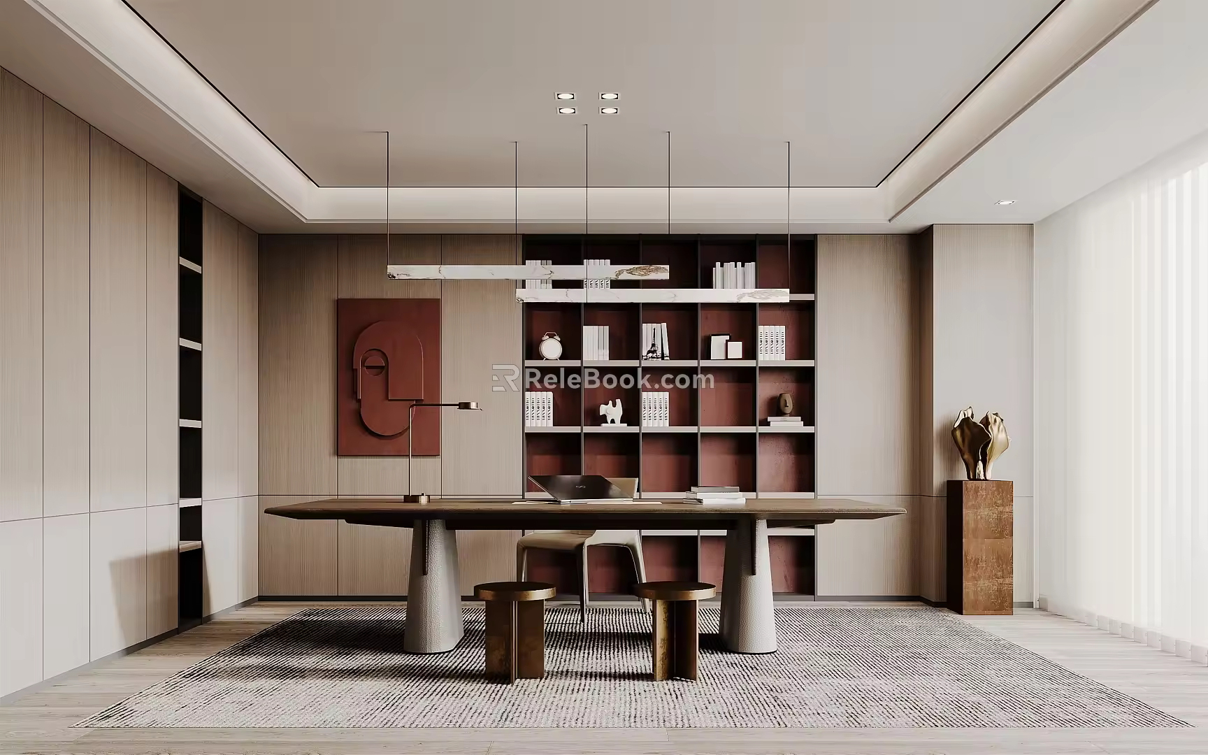 Modern study 3d model