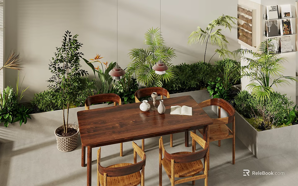 Modern Milk Tea Shop Interior With Open Kitchen Design And Modern Decor 3d model