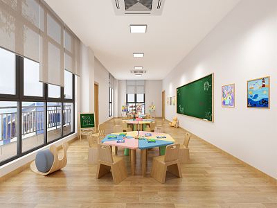 Modern Classroom Kindergarten Art Room model