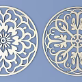 Intricate Circular Carved Patterns With Hollow Out Floral Decorative Designs
