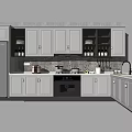 Modern Open Kitchen Interior Design With Island Counter Cabinets And Appliances