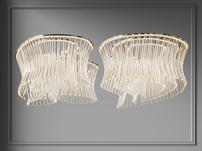 Crystal chandelier special-shaped crystal lamp sales office hall lamp club hall lamp 3d model