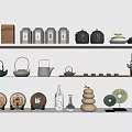New Chinese Tea Set 3d model