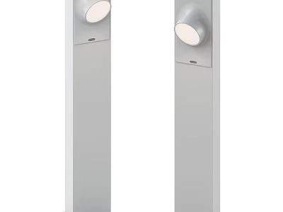 Modern Floor Lamp With White Sleek Body And Round Light Head Design For Home 3d model
