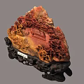 Artistic Stone Sculpture Carving With Handcrafted Intricate Base And Natural Patterns Design