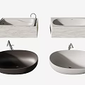 Modern Freestanding Bathtub Designs With Marble Base And White Black Finishes