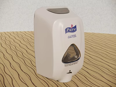 Pure White Hand Sanitizer Dispenser Medical Device For Daily Hygienic Hand Use 3d model