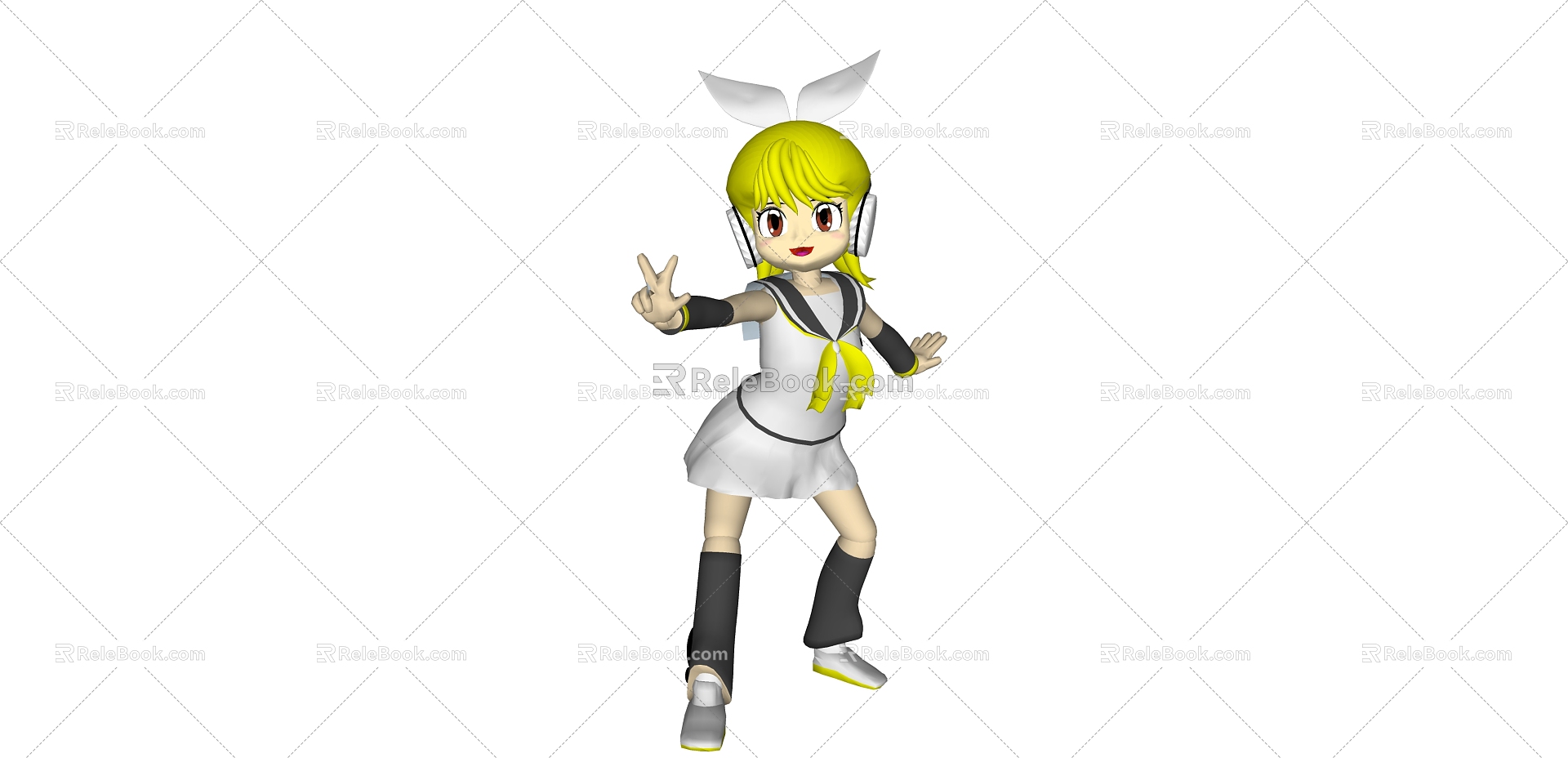 Modern Anime Characters 3d model