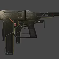 Sci-fi submachine gun 3d model