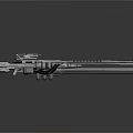 Modern Tactical Sniper Rifle With Metallic Structure Complex Design Scope And Barrel 3d model