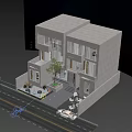 Modern Detached Villa Exterior with Large Windows Illuminated Evening Garden Tree and Outdoor Seating