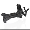 Gray Metal Mechanical Equipment Featuring Mechanical Arms Brackets And Support Frames
