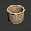 Natural Brown Woven Storage Basket With Braided Rim Design For Home Organizing