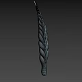 Game Movie Mythical Character With Blue Spiral Coiled Tentacle Design