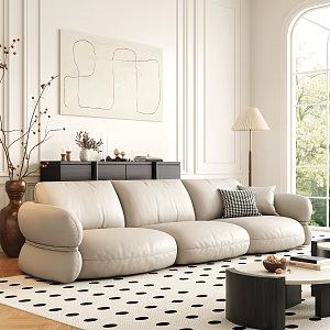 Mid-ancient style sofa coffee table combination 3d model