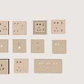Switch socket intelligent switch control panel 3d model