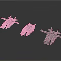 Spacecraft Models For Space Exploration With Different Designs And Metallic Texture On Dark Background
