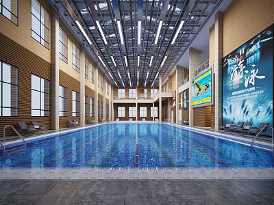 modern swimming pool swimming pool 3d model