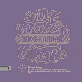 Decorative Neon Lighting Set with Save Water Drink Wine Lettering for Home Bar Decor