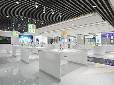 Modern mobile phone store mobile phone store 3d model