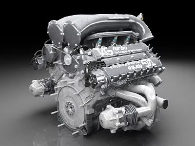 car engine porsche engine 3d model