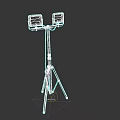 Commercial Equipment Tripod Mounted Dual Lighting Lamps For Industrial Use