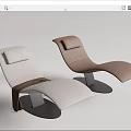 Modern Lounge Chairs White And Brown With Metal Base Soft Pillows And Cozy Design