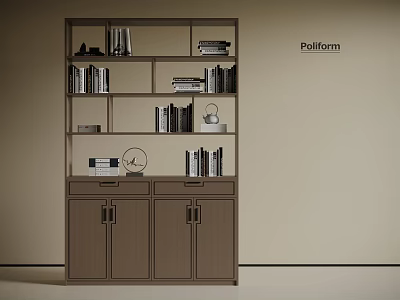 New Chinese-style Partition Cabinet Bookcase 3d model