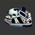 Panda Pattern Shoes With Bamboo Design For Daily Lifestyle Use Product