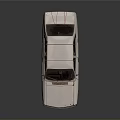 Vintage Silver Sedan With Roof Rack Classic Retro Exterior Design
