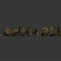 Natural Wood and Stone Scattered Pieces in Various Sizes for Building Projects