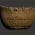Handwoven Storage Basket For Household Use With Natural Material And Decorative Design
