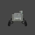 Lunar Surface Exploration Rover With Mechanical Arm Camera And Wheels