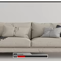 Modern double sofa 3d model