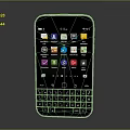 Smartphone with Physical Keyboard Displaying Colorful App Icons on Screen