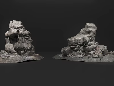 Decorative Stone Garden Ornaments with Rock Shaped Design for Outdoor Landscape Decoration 3d model