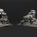 Decorative Stone Garden Ornaments with Rock Shaped Design for Outdoor Landscape Decoration