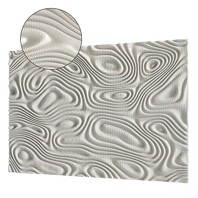 Modern background wall liquid wood 3d model