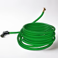 Durable Green Coiled Industrial Hose With Brass Fitting And Black Connector