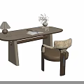 Natural Solid Wood Desk And Chair Set For Cozy Wabi Sabi Home Study Workspace