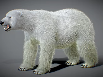 Modern polar bear 3d model