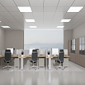 Modern public office area 3d model