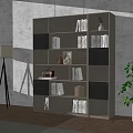 Nordic Bookcase Solid Wood Bookcase 3d model