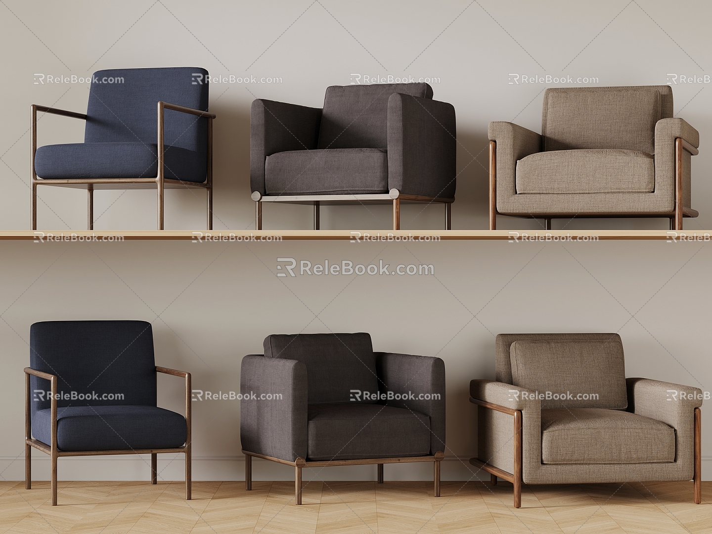 single sofa leisure sofa 3d model